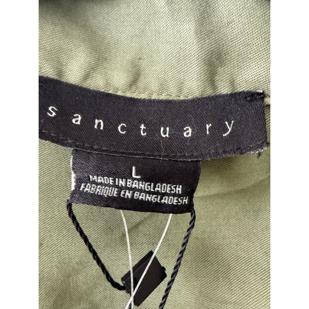 Women's Sanctuary Baja Tie Shirt, Size L, Green - Picture 9 of 9